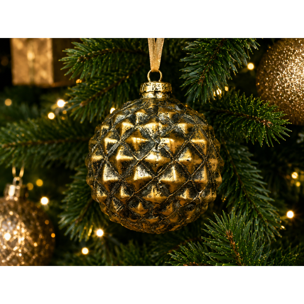 Gold Faceted Bauble
