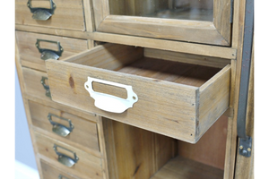 Large Apothecary Display French Style Cabinet