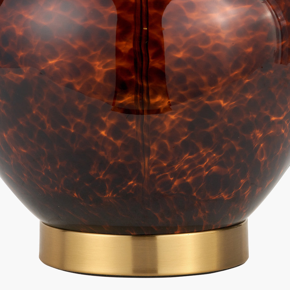 Lucien Tortoiseshell Glass Table Lamp — view 4