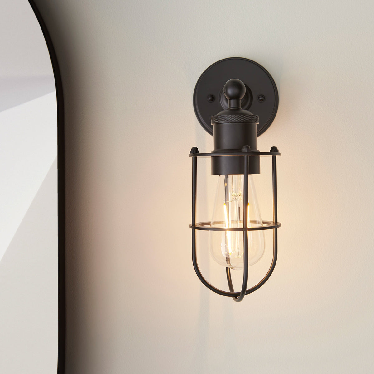 Exeter Bathroom Wall Light – Black – additional view