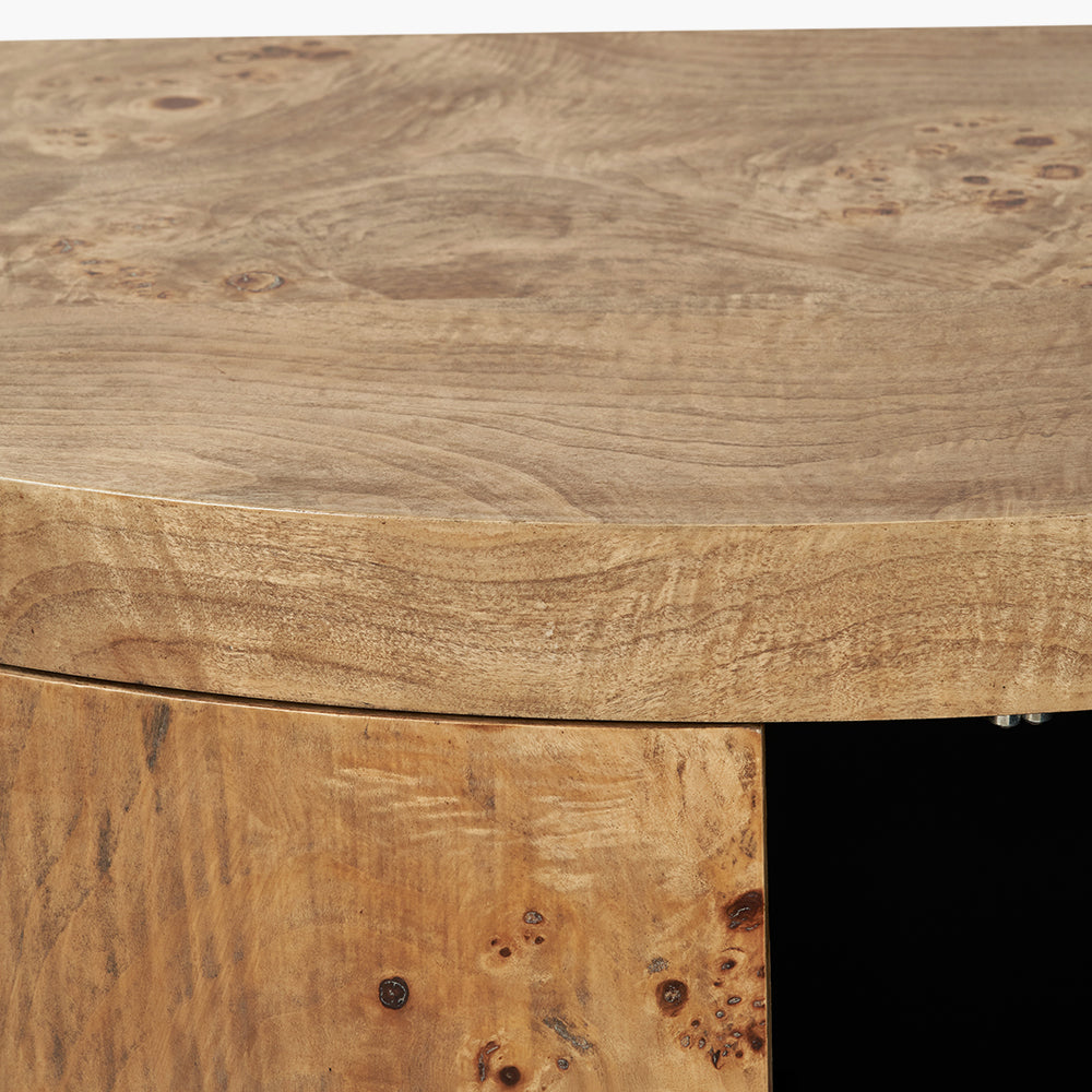 Newborough burr wood effect two door cabinet alternate view