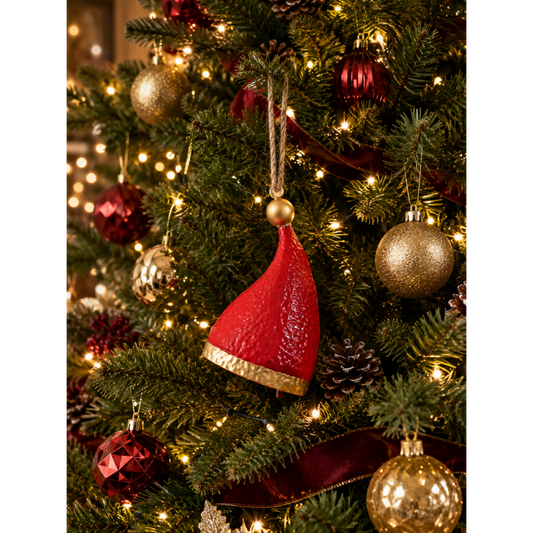 Red Santa Hat Bell Decoration