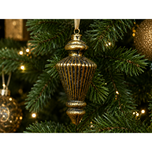 Antique Gold Finial Bauble
