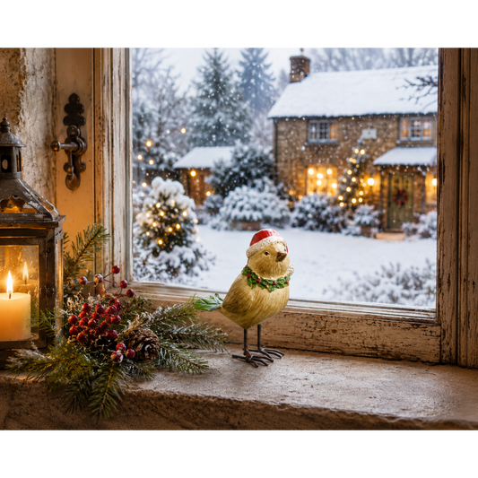 Winter Robin Ornament – Green