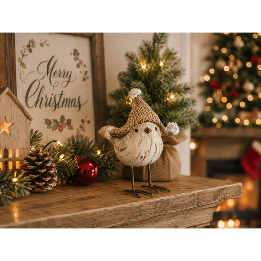 Winter Robin Ornament – Brown