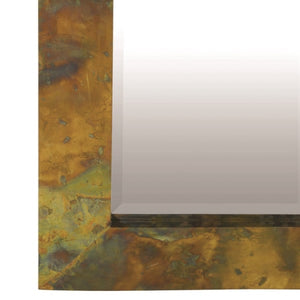 Mottled Brass Effect Rectangle Wall Mirror