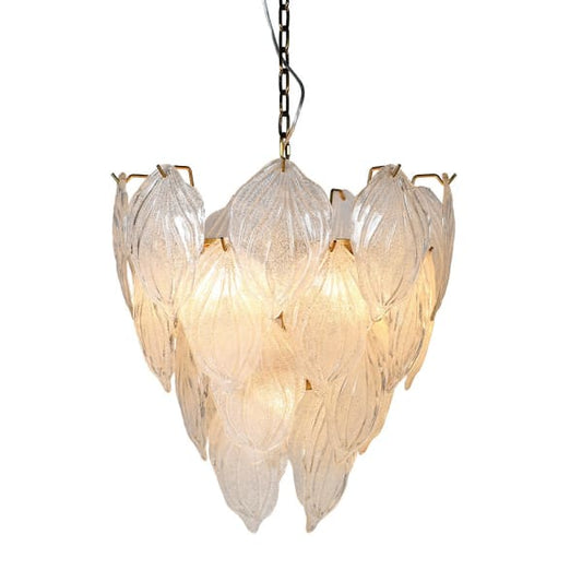 Frosted Leaves Chandelier
