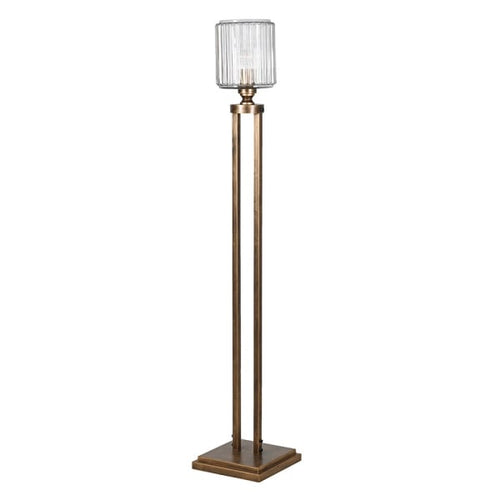 Ribbed Glass Floor Lamp