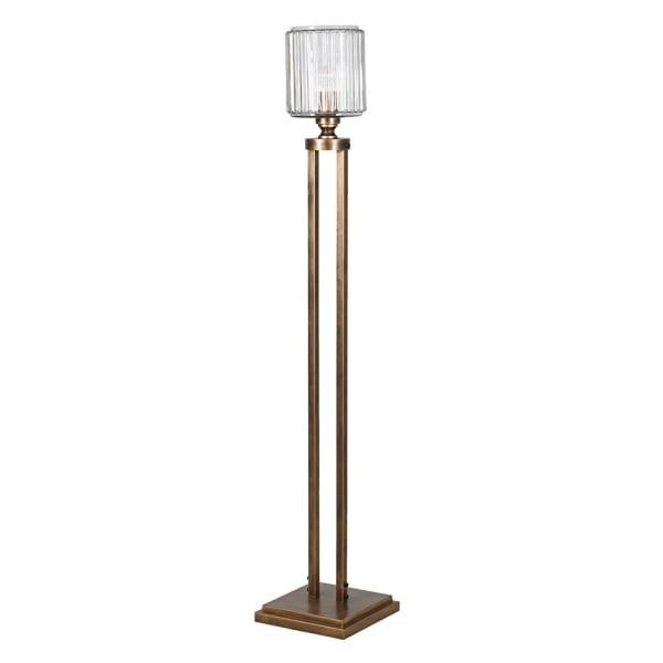 Ribbed Glass Floor Lamp