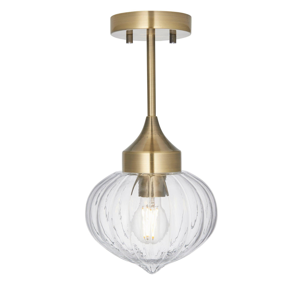 Addington antique brass semi flush ceiling light clean product view
