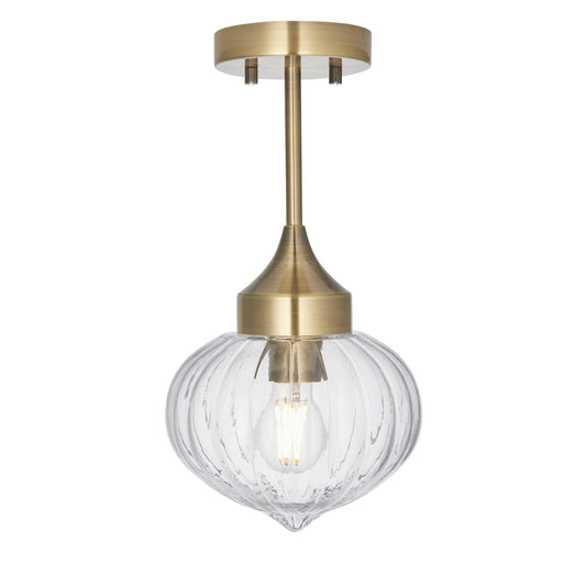 Addington antique brass semi flush ceiling light clean product view