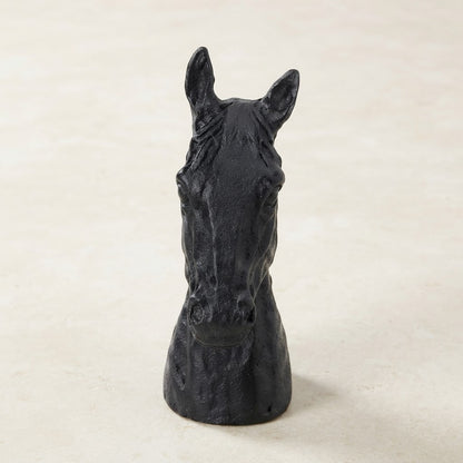 Black Metal Horse Head Ornament