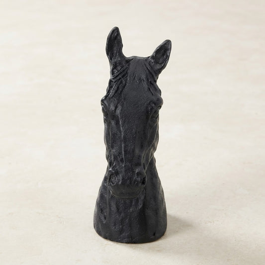 Black Metal Horse Head Ornament