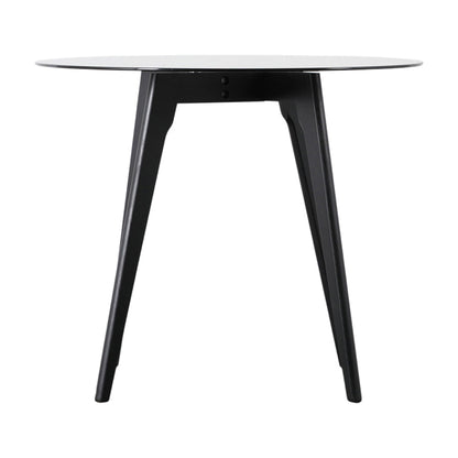 Blair round dining table black front view