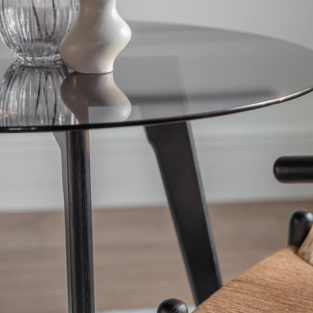 Blair round dining table black alternate view
