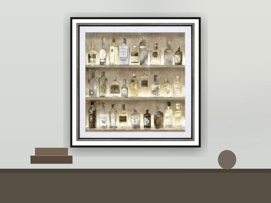 The Collector’s Drinks Cabinet Framed Art – 89cm