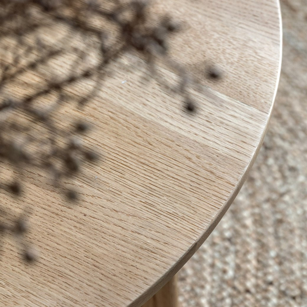 Craft round coffee table natural alternate view