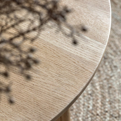 Craft round coffee table natural alternate view