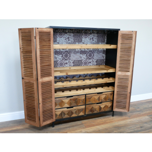 Shutter bar and wine cabinet