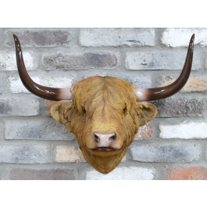 Highland cow head wall decoration