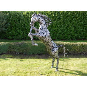 Large standing horse statue