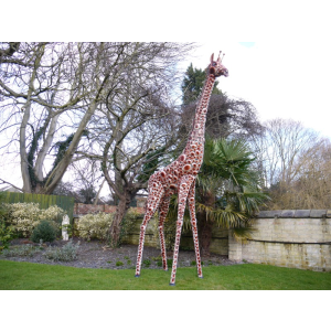 Large giraffe statue