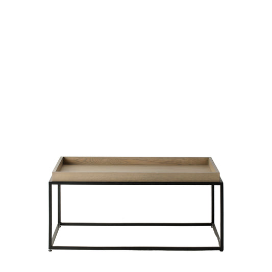 Forden grey tray coffee table front view