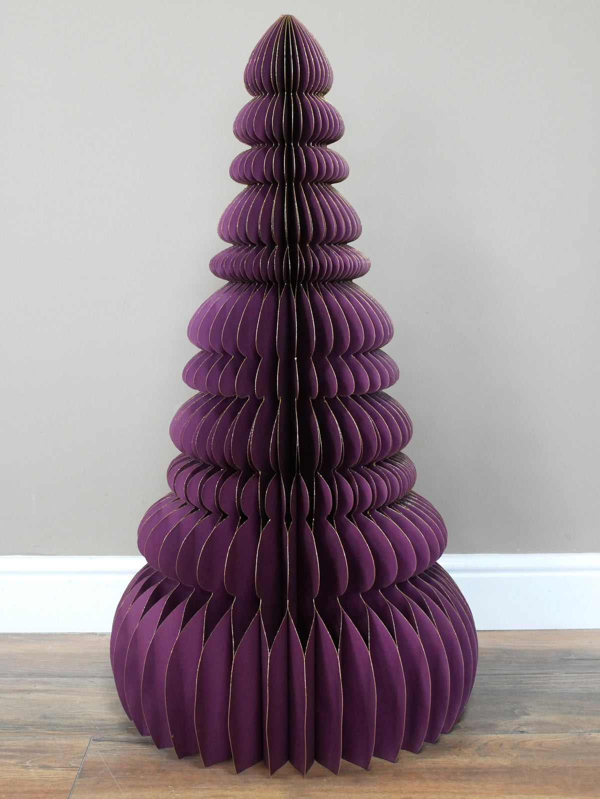 Purple Sculptural Christmas Tree – 90cm — view 1