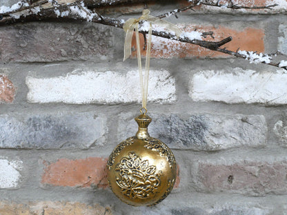 Gold Embossed Christmas Bauble — view 3