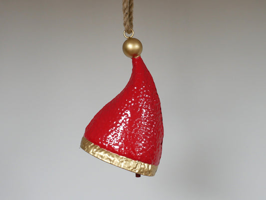Red Santa Hat Bell Decoration — view 2