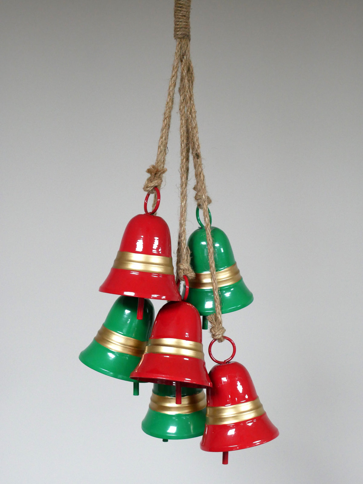Festive Bell Cluster on Rope — view 3