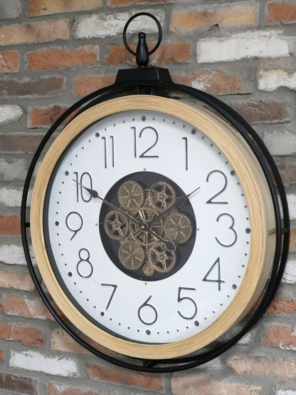 Ivory Dial Moving Cog Wall Clock – 87cm — view 1