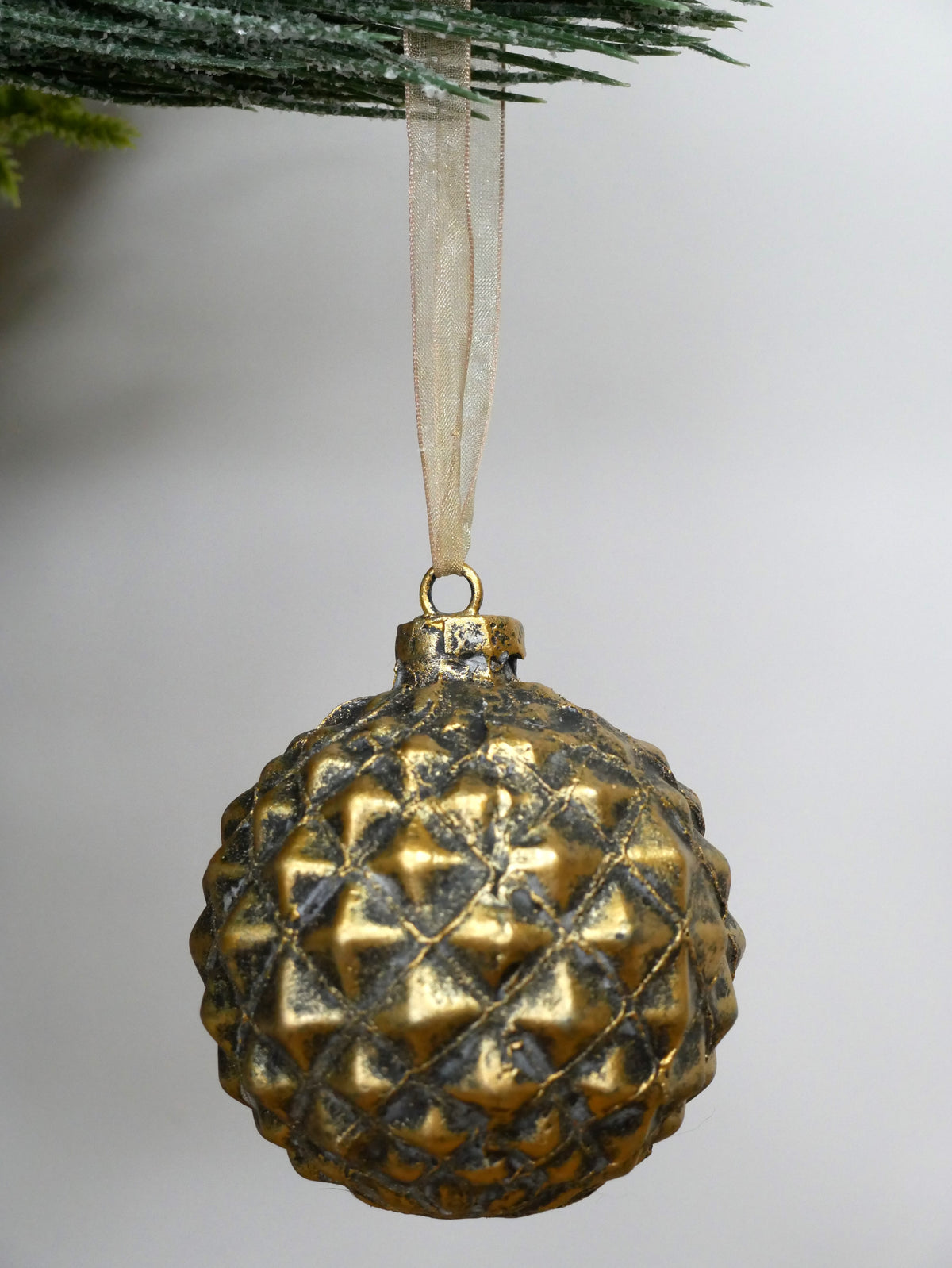 Gold Faceted Bauble — view 1