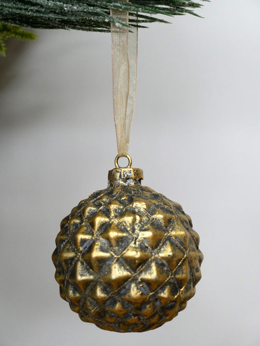Gold Faceted Bauble — view 1