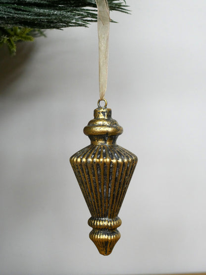 Antique Gold Finial Bauble — view 1