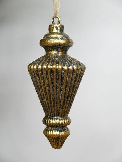 Antique Gold Finial Bauble — view 2