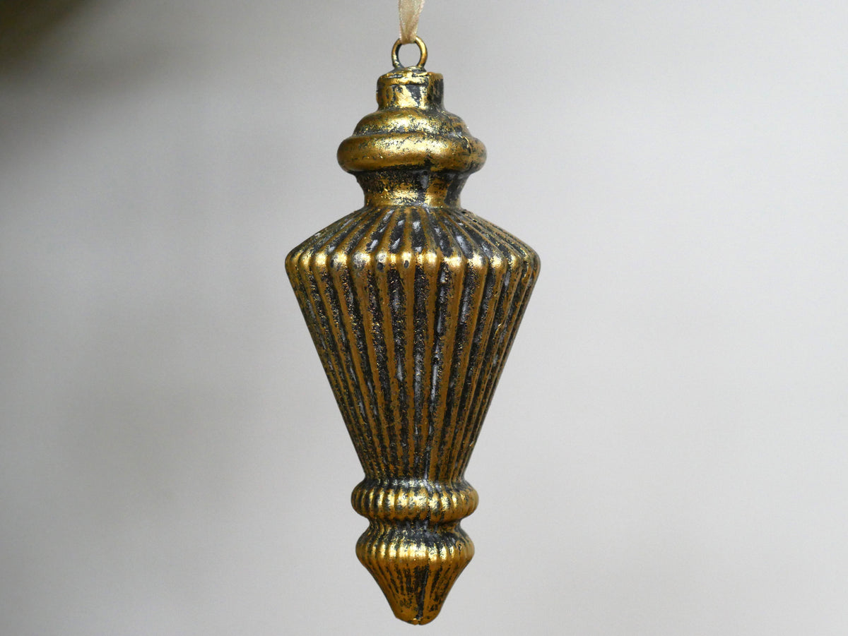 Antique Gold Finial Bauble — view 3