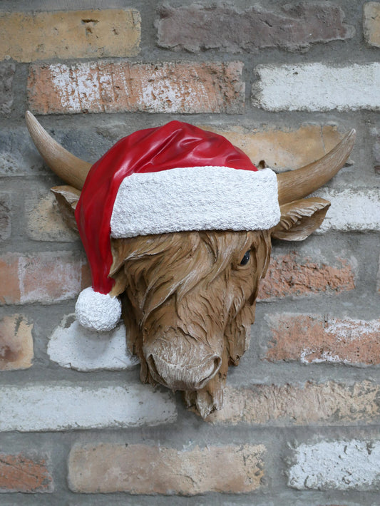 Christmas Highland Cow Wall Decoration — view 1