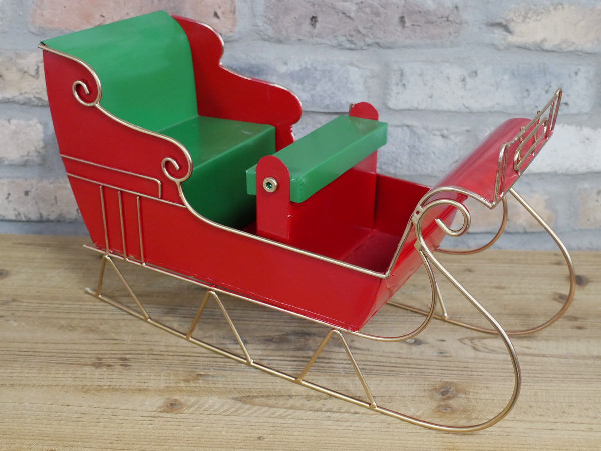 Classic Red Christmas Sleigh — view 1