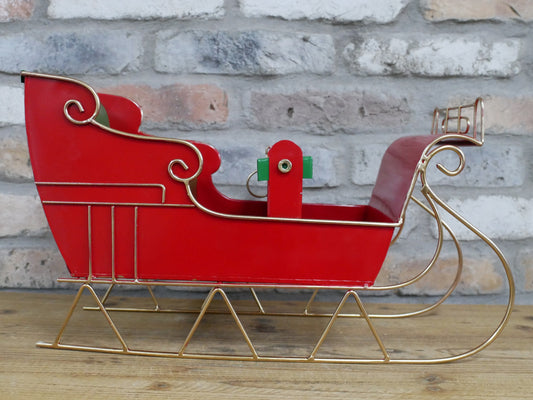 Classic Red Christmas Sleigh — view 2