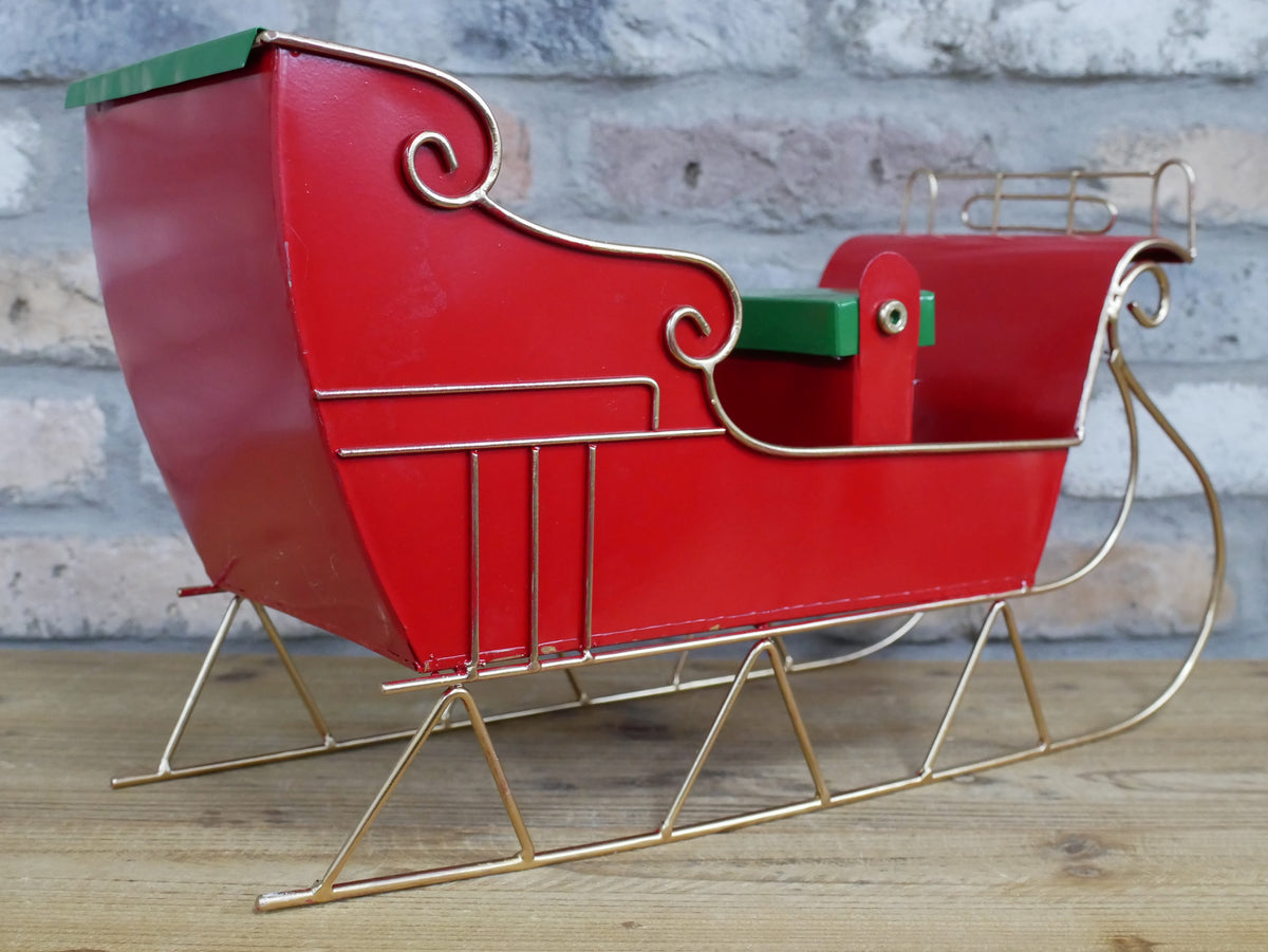 Classic Red Christmas Sleigh — view 3