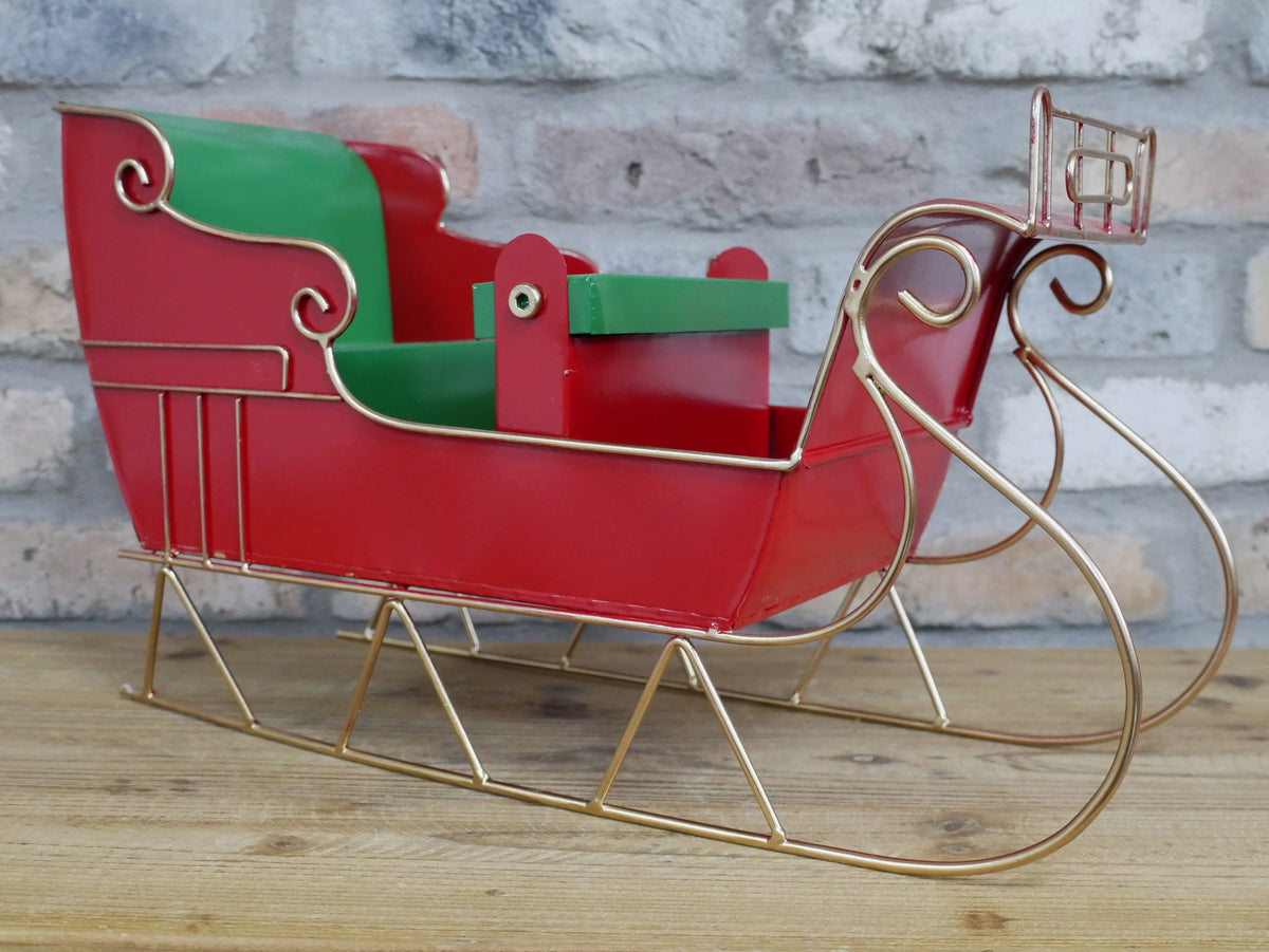 Classic Red Christmas Sleigh — view 4