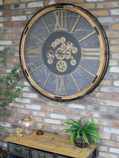Foundry Grandeur Moving Cog Wall Clock – 112cm — view 4