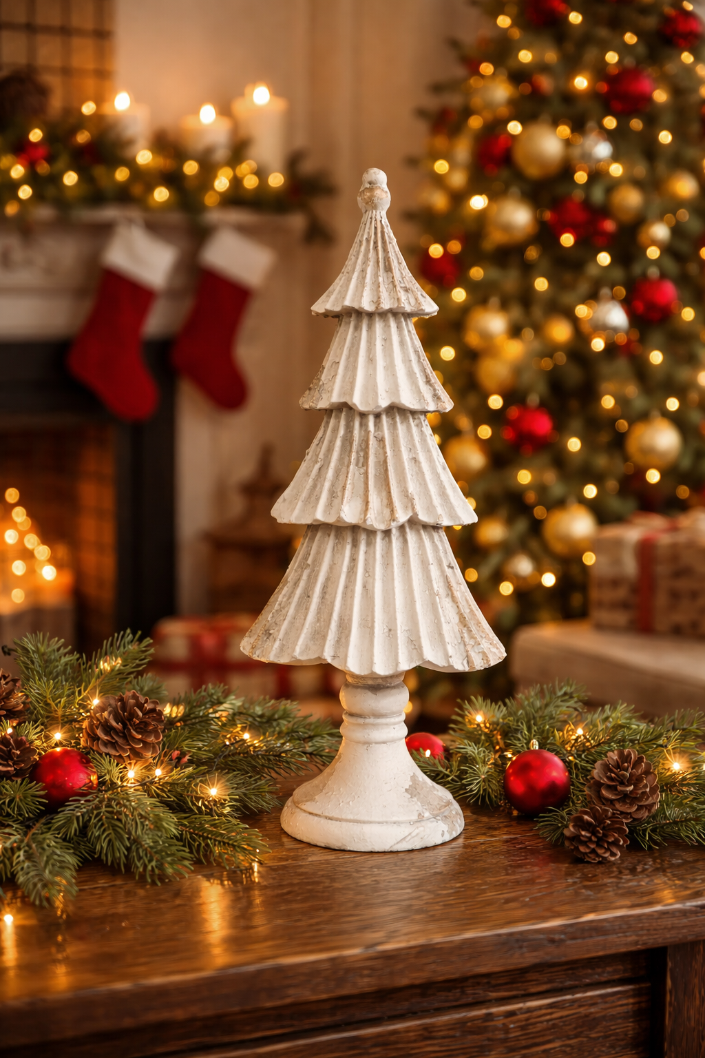 White Ceramic Christmas Tree — view 4
