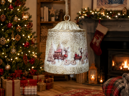 Santa Scene Bell Lantern – Large — view 1