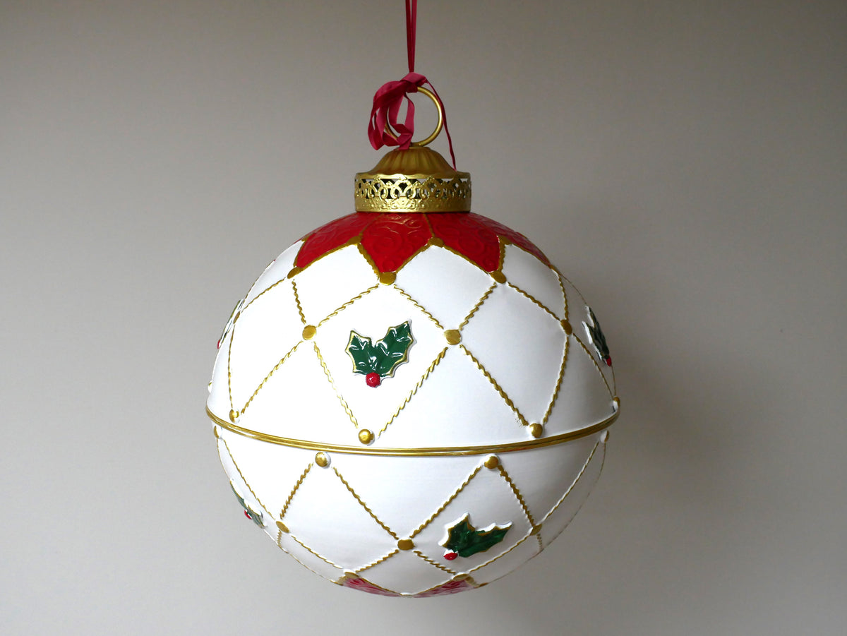 Oversized Red & Gold Christmas Globe – Large — view 1
