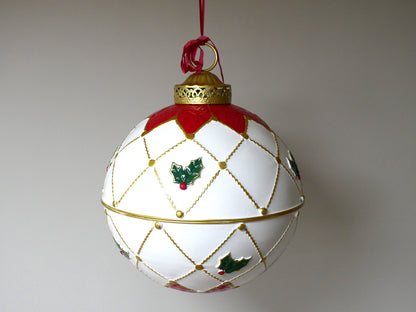 Oversized Red & Gold Christmas Globe – Large — view 1