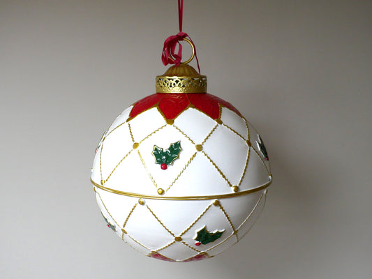 Oversized Red & Gold Christmas Globe – Large — view 1