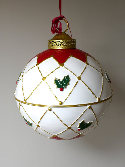 Oversized Red & Gold Christmas Globe – Large — view 2