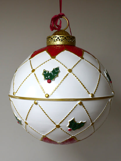Oversized Red & Gold Christmas Globe – Large — view 3
